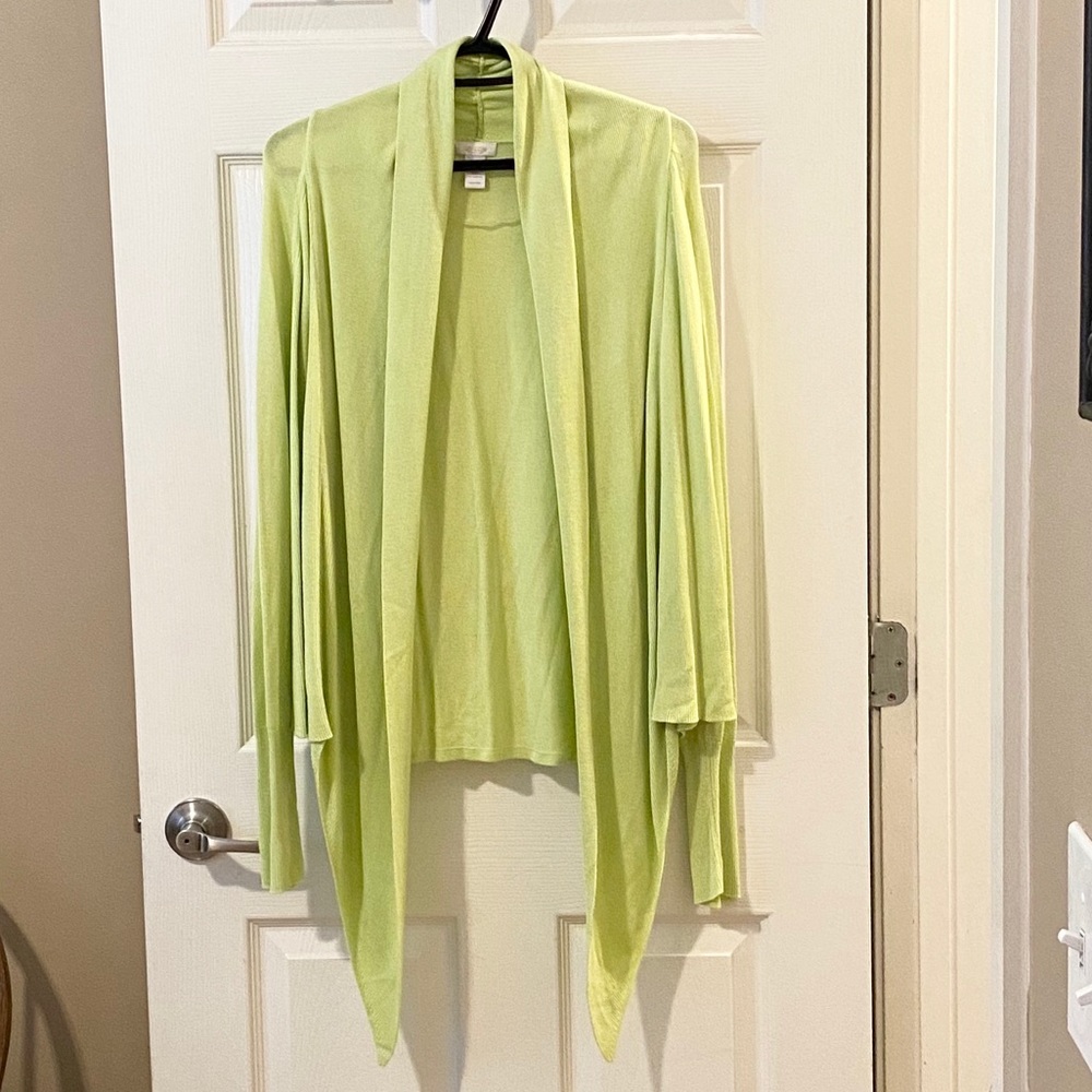 Chico’s Asymmetrical Open Front Cardigan Sweater